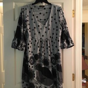 Gray and black Reborn dress tunic